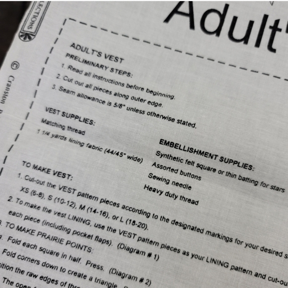 Cut & Sew Vest Fabric Panel STARRY NIGHT - Picture 13 of 16